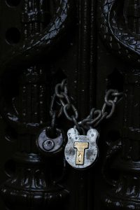 chains with padlocks,